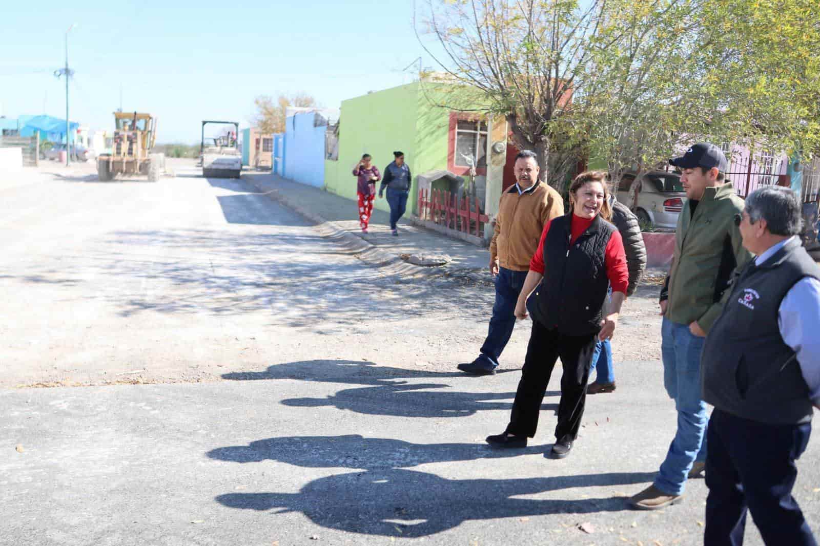 Alcaldesa Diana Haro Martínez supervisó obras de recarpeteo en Nuevo