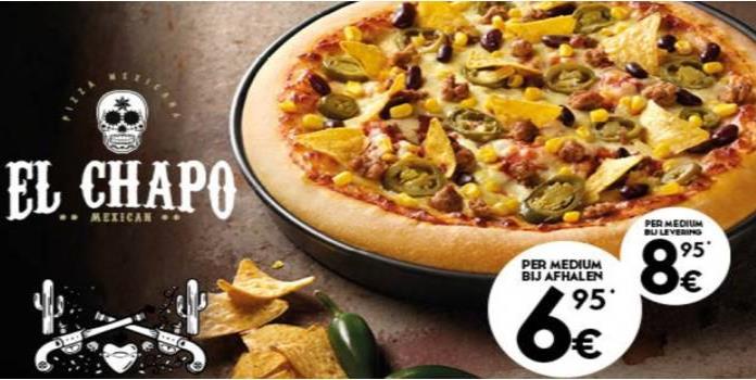 Empresa belga lanza pizza inspirada en El Chapo