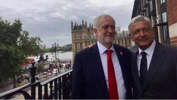 AMLO se reúne con Jeremy Corbyn en Londres