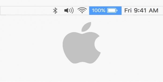 Apple quitó el indicador de batería restante de las Macs
