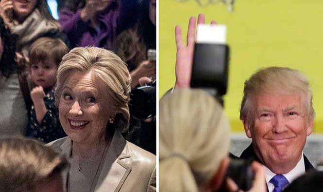 Previo al cierre de urnas, sondeos dan triunfo a Hillary Clinton