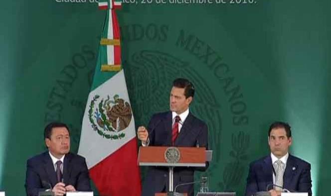 Peña Nieto llama a enfatizar esfuerzos para establecer la Ley de Seguridad Interior