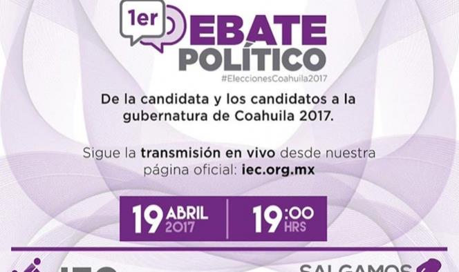 #Elecciones2017 Todo listo para el primer debate de candidatos al gobierno de Coahuila