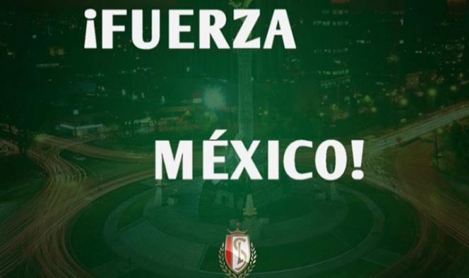 Equipos y jugadores mandan fuerza a México tras sismo