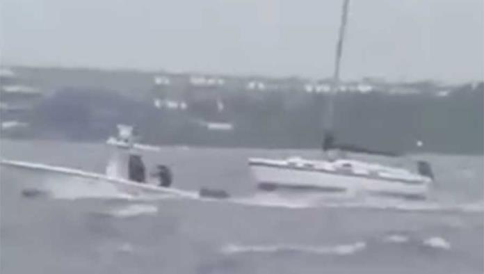 Video: Dramático rescate marítimo en pleno azote del huracán Irma