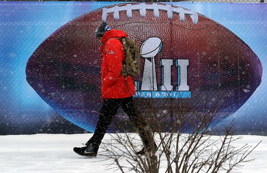 Tormenta invernal pone a tiritar al Super Bowl