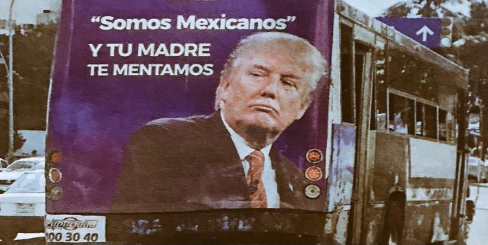Circulan en Acapulco camiones con mensaje para Trump