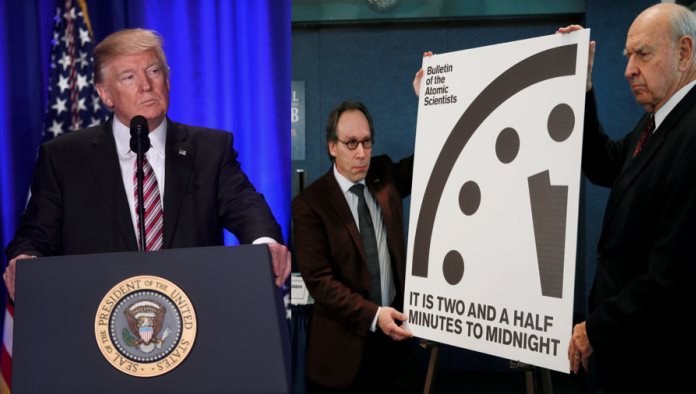 Adelantan 30 segundos al reloj del fin del mundo por Trump
