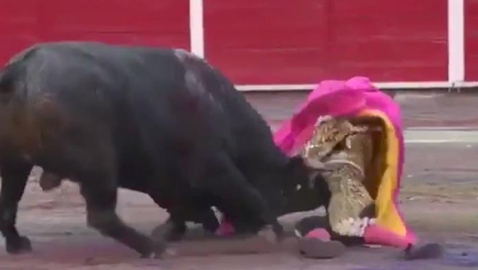 Un torero sufre una cornada en el cuello y vuelve al ruedo para acabar la faena