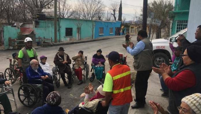 Realiza Protección Civil simulacro en asilo de ancianos