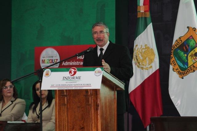 Luis Santos Flores presenta Tercer Informe de Gobierno