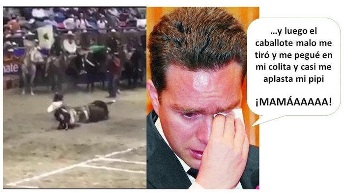 Manuel Velasco cae de caballo y provoca decenas de MEMES en Twitter y Facebook