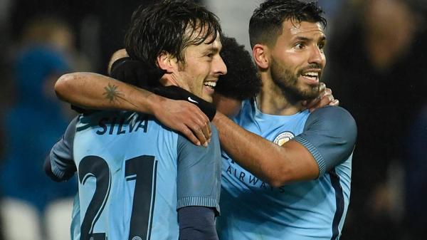 Agüero anotó un gol en el aplastante triunfo del Manchester City ante West Ham por la FA Cup