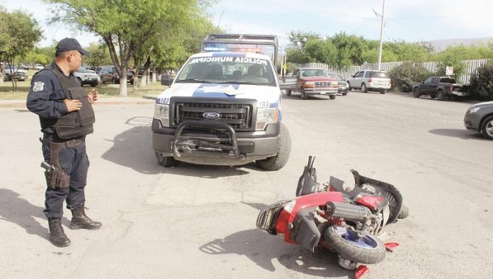 Herido motociclista en fuerte accidente