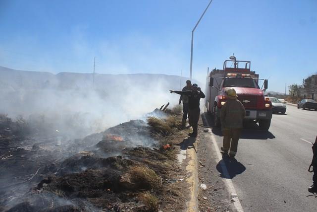 Alarma por incendio de carrizos en Río