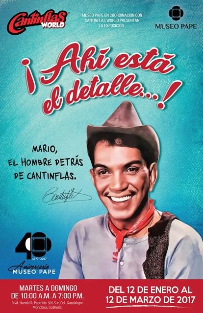 Invita Museo Pape a exposición sobre Mario Moreno “Cantinflas”