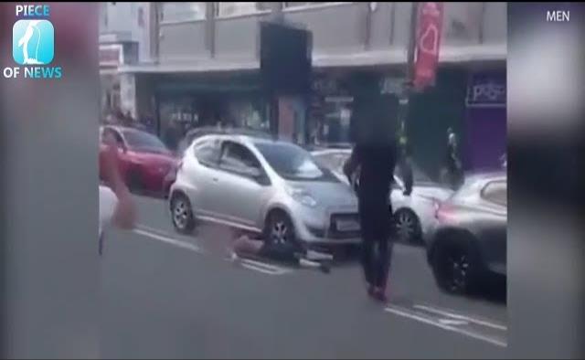 Dos jóvenes se enfrentan al conductor de un auto, pero este resultó ser todo un Bruce Lee