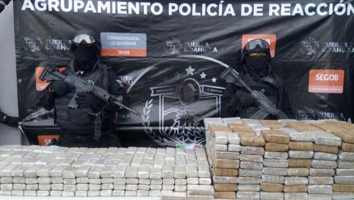 Aseguran 550 paquetes de droga en Piedras Negras