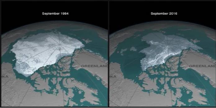 El video que muestra cómo el hielo del Ártico está desapareciendo