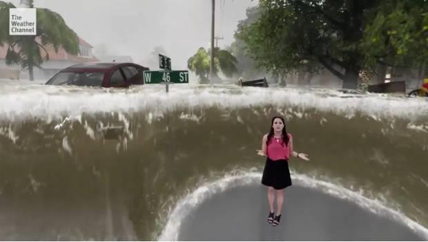 VIDEO: Con este reporte del clima tendrás miedo a Florence y cualquier otro huracán