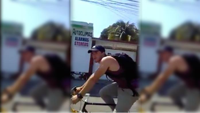 VIDEO: Acosan descaradamente a ciclista en Veracruz
