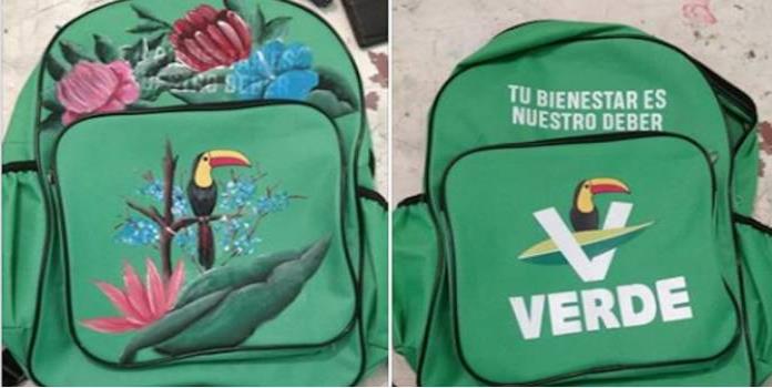 ¿No te gusta? Convierte tu mochila del Partido Verde en una obra de arte