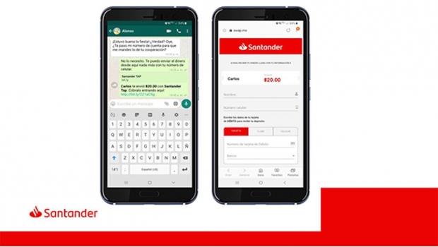 Desde WhatsApp, Banco Santander permitirá hacer transferencias en línea