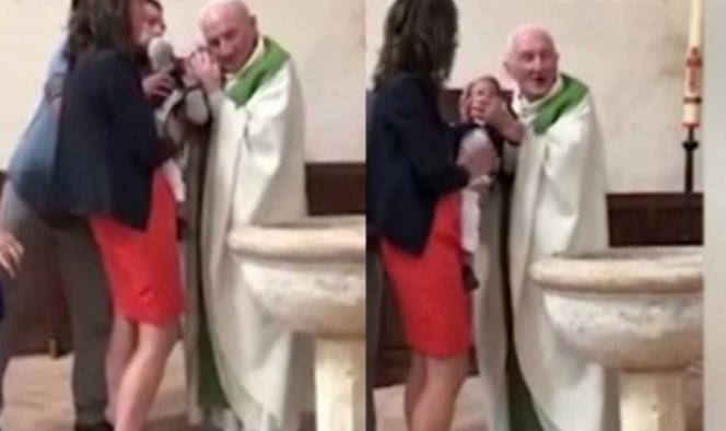 Sacerdote golpea a bebé para que deje de llorar en su bautizo