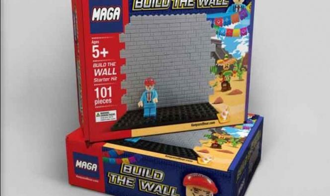 Invitan a niños a levantar el Muro de Trump… pero de juguete
