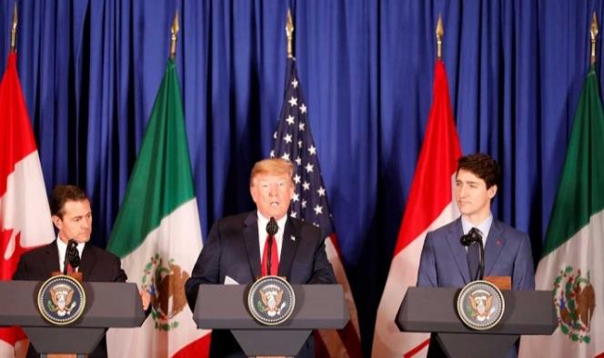 Peña, Trump y Trudeau firman tratado comercial T- MEC