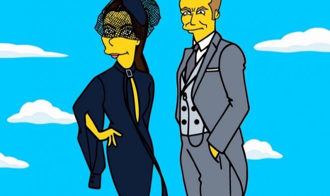 Transforman a Victoria y David Beckham en personajes de Los Simpson