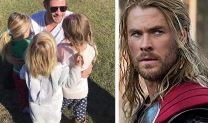 Los hijos de Chris Hemsworth en verdad creen que su papá es Thor