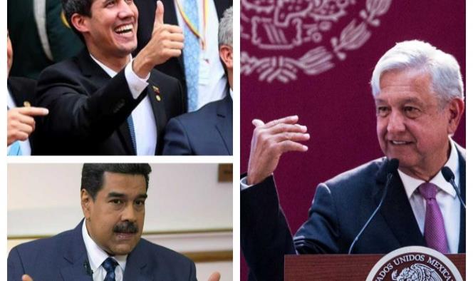 Ofrece López Obrador a Maduro y Guaidó diálogo pacífico en México