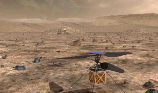 Helicóptero de la NASA realiza pruebas; viajará a Marte