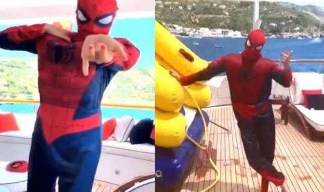 Thalía se disfraza de Spider-man y causa sensación en redes