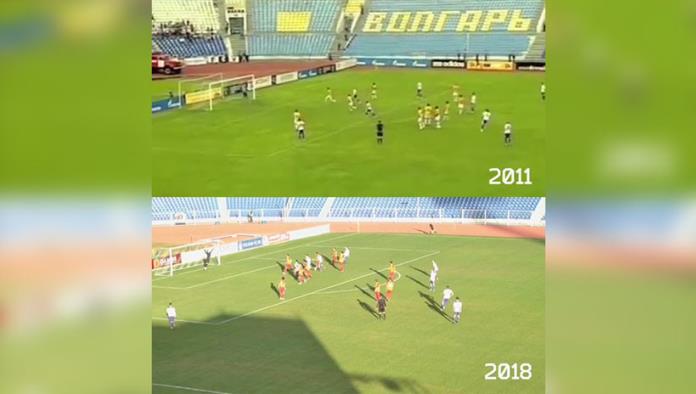 Un futbolista ruso marca dos goles idénticos con 7 años de diferencia