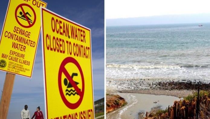 Cierran playas de EU por derrames de aguas negras desde México