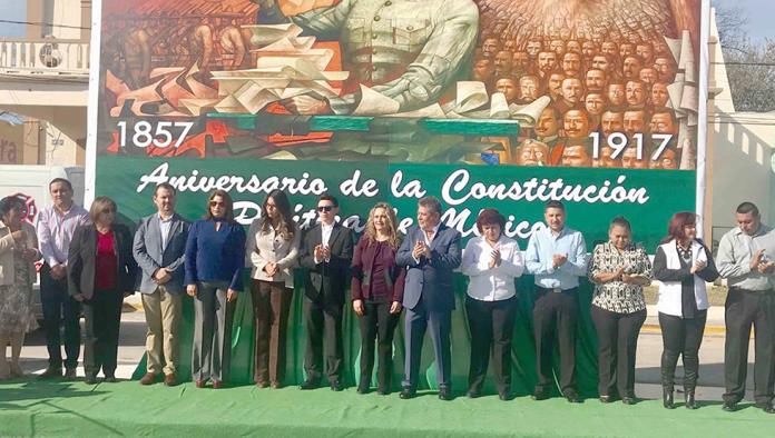 Rinden honores cívicos en 5 Manantiales por el 102 Aniversario de nuestra Constitución Política Mexicana