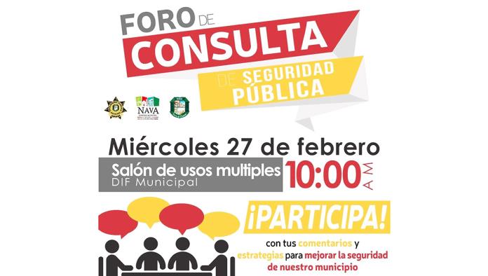 Hoy foro de Seguridad Pública en Nava