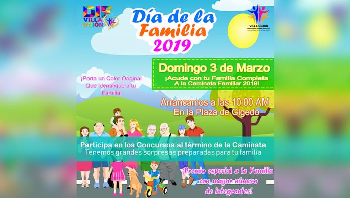 Magna caminata este próximo domingo festejando “el día de la familia” en Villa Unión