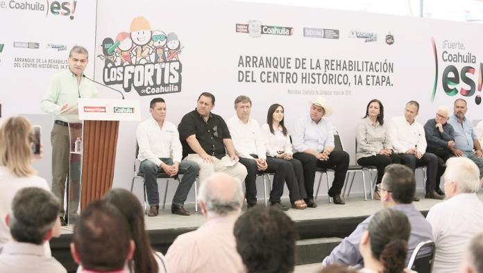 Inicia Riquelme la rehabilitación del Centro de Monclova; SE INVERTIRÁN 54 MDP