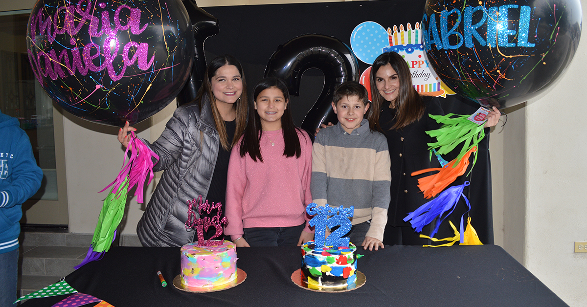 María Daniela y Gabriel Celebran divertido cumpleaños