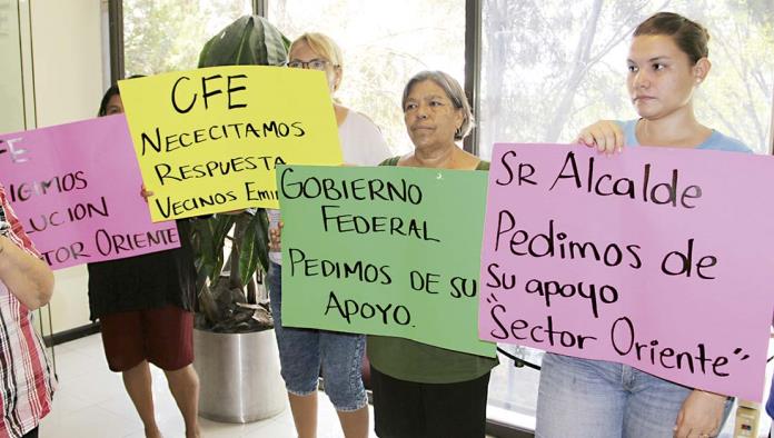 Protestan apagones ante CFE