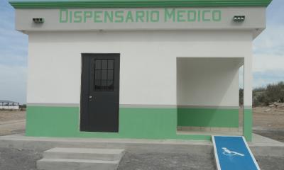 Avanza construcción de dispensario médico en el ejido Gpe. Victoria