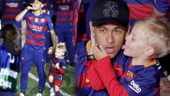 Hijo de Neymar lo sorprende y él suelta el llanto (VIDEO)