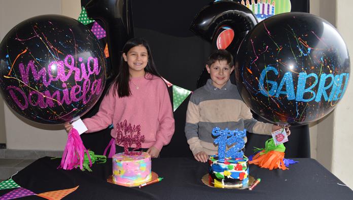 María Daniela y Gabriel Celebran divertido cumpleaños