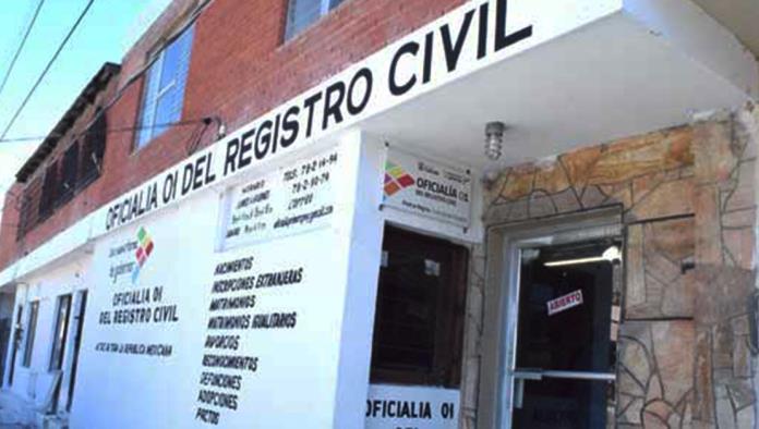 Se cambiará la Oficialía Primera del Registro Civil
