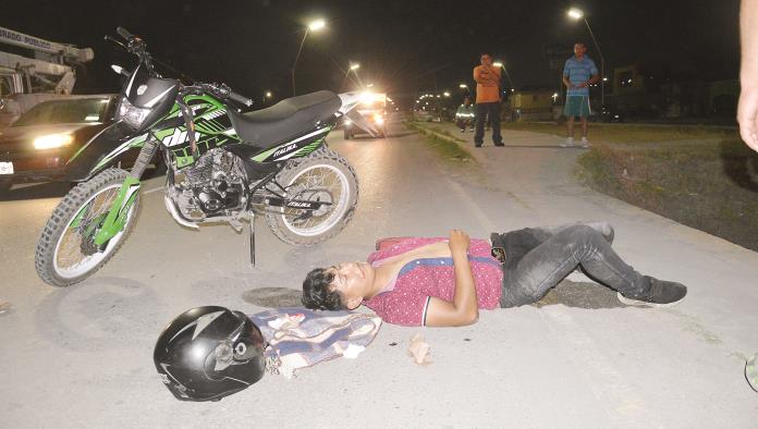 Ebrio motociclista Derrapa en Las Torres