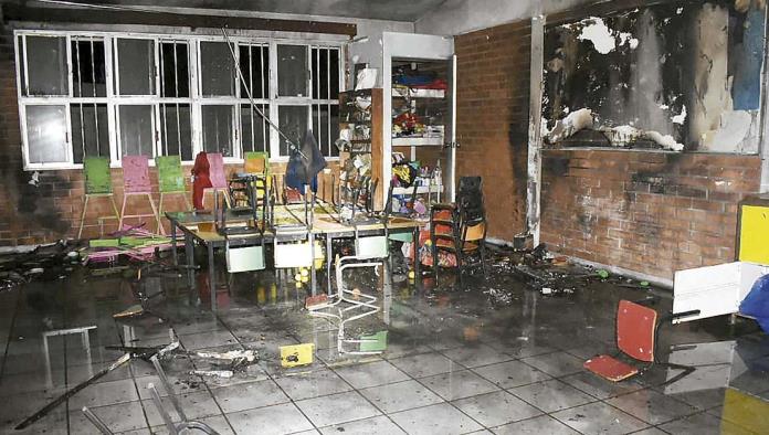 Incendian salón de preescolar