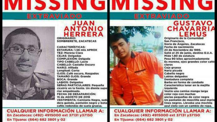 Suman dos jóvenes migrantes zacatecanos desaparecidos en la frontera